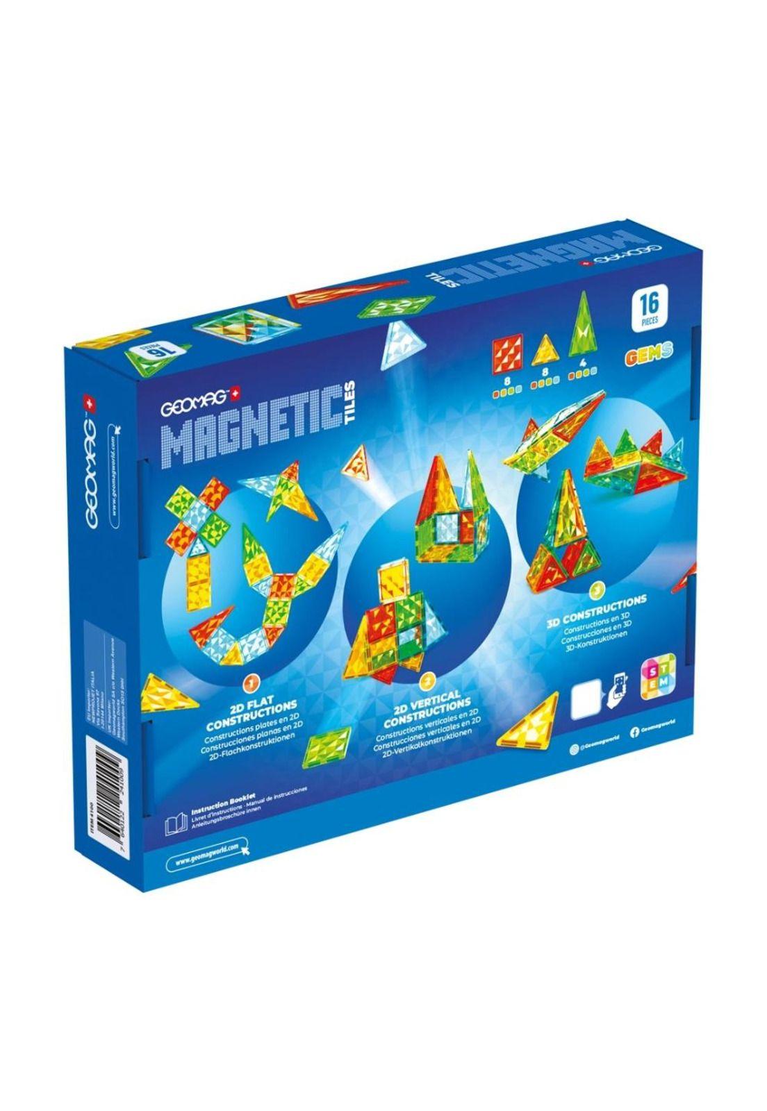 Juego de Creacion Magnético Tiles Gems (16 piezas)-5