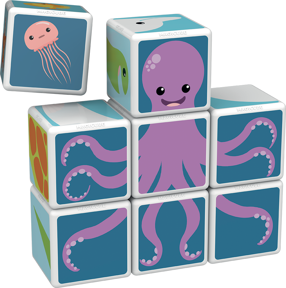 Cubos Magneticos Animales del Mar 8 U-4