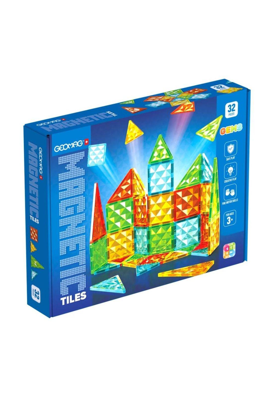 Juego de Creacion Magnético Tiles Gems (32 piezas)-0