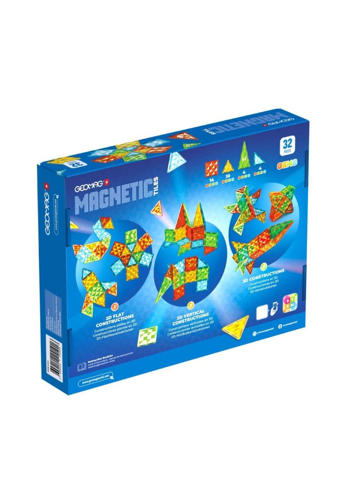 Juego de Creacion Magnético Tiles Gems (32 piezas)-5