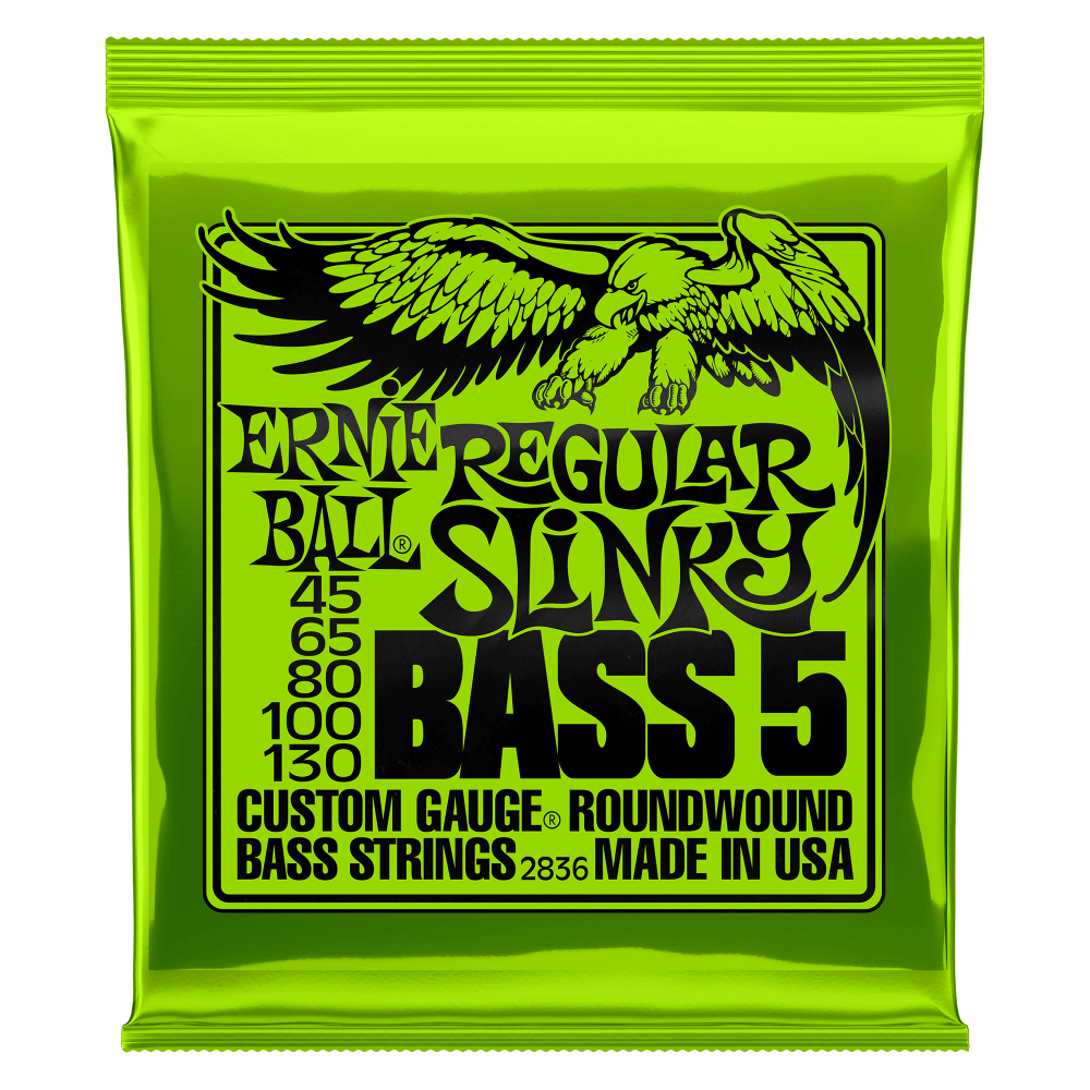 SET DE 5 CUERDAS PARA BAJO ERNIE  BALL REGULAR SLINKY NICKEL 45 - 130-0