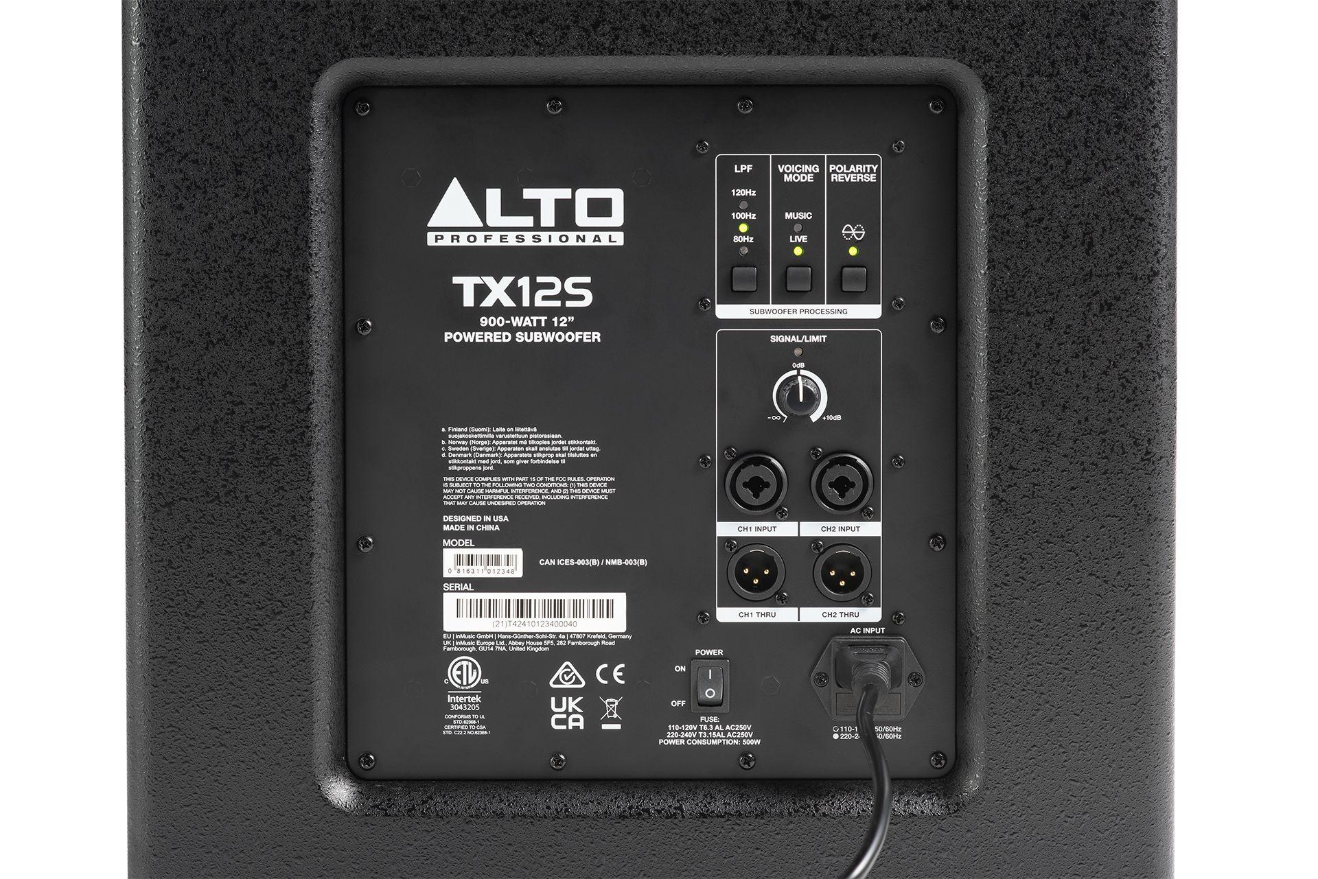 Sub Bajo Activo TX12S 12" 900W Alto Professional-2