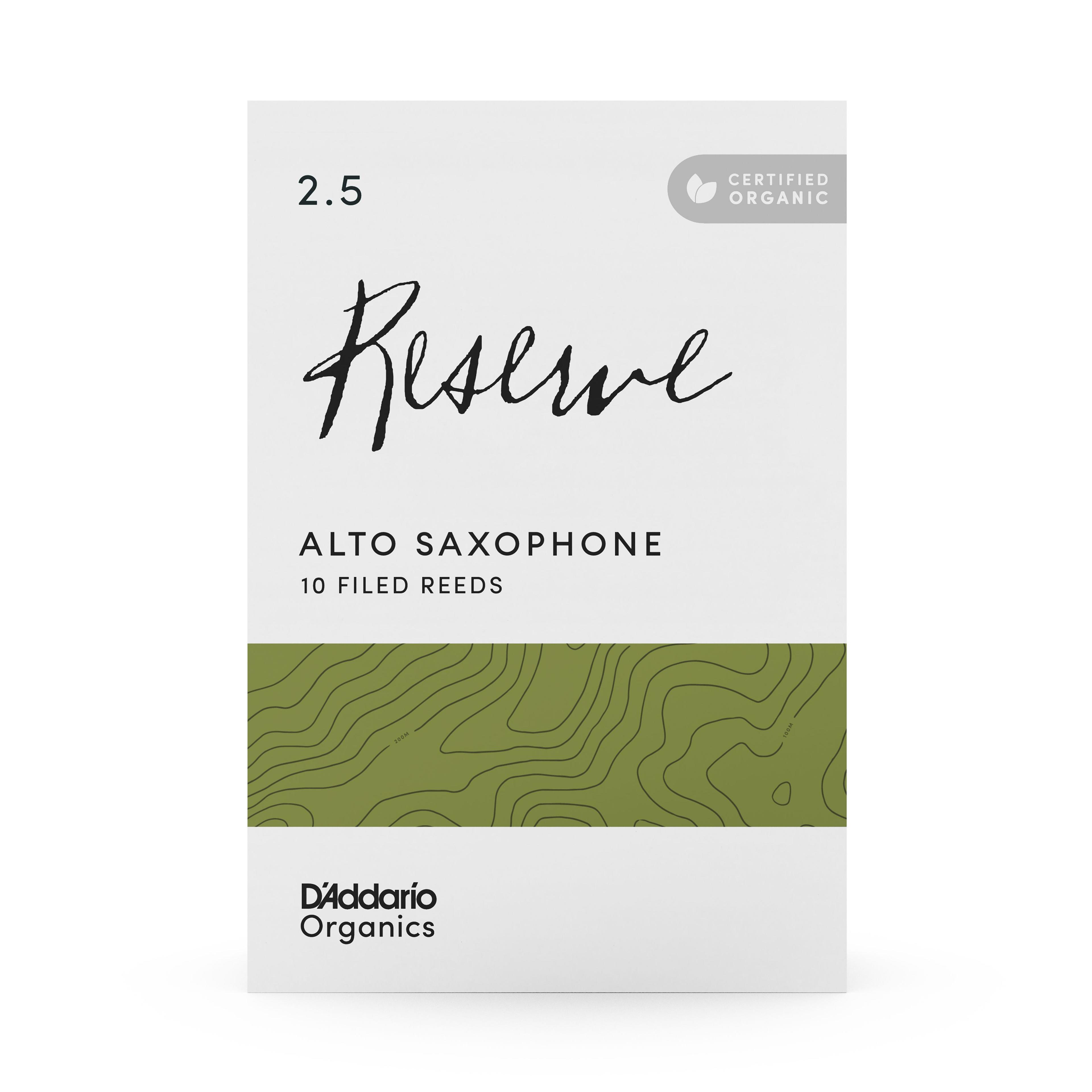 Cañas Saxo Alto 2.5 Organic Reserve Pack 10 Daddario-2