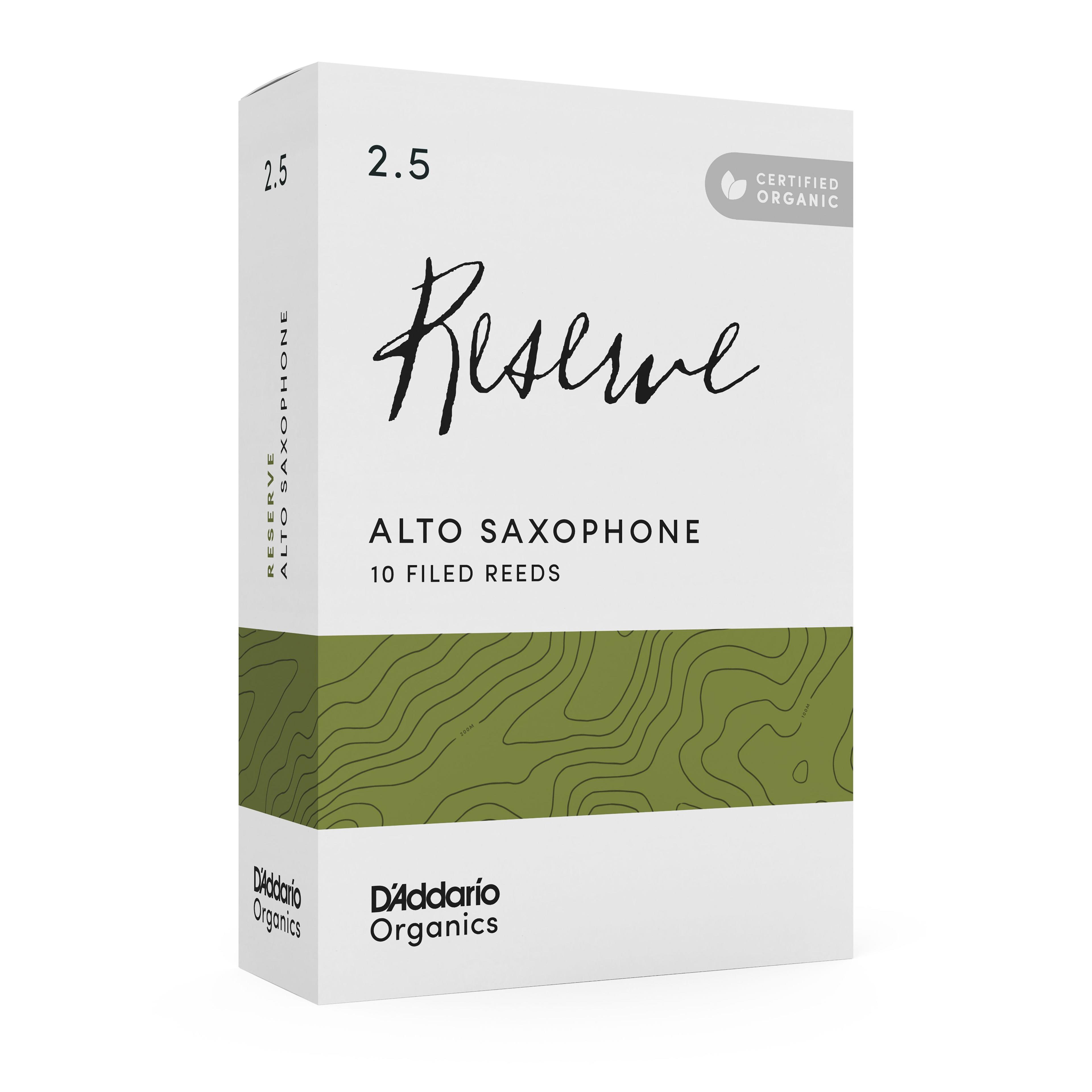 Cañas Saxo Alto 2.5 Organic Reserve Pack 10 Daddario-4