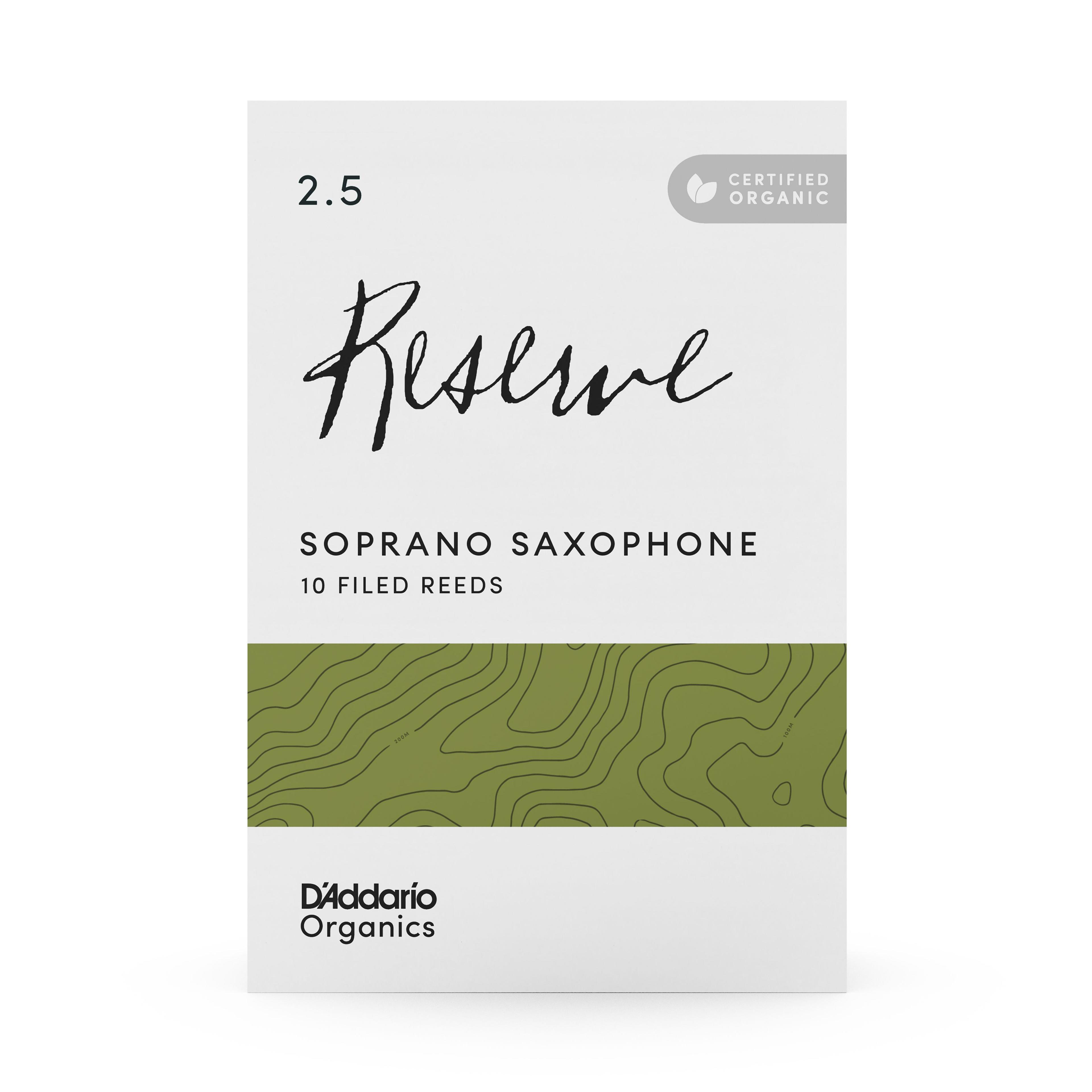 Cañas Saxo Soprano 2.5 Organic Reserve Pack 10 Daddario-2