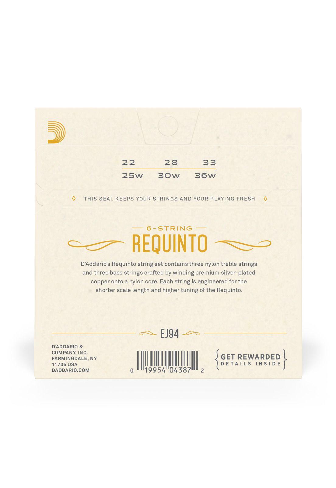 Set de cuerdas Guitarra Acústica Requinto EJ94 Daddario-3