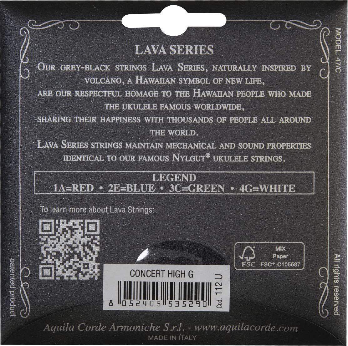 Set Aquila Para Ukelele Concierto Lava Series 112U-1