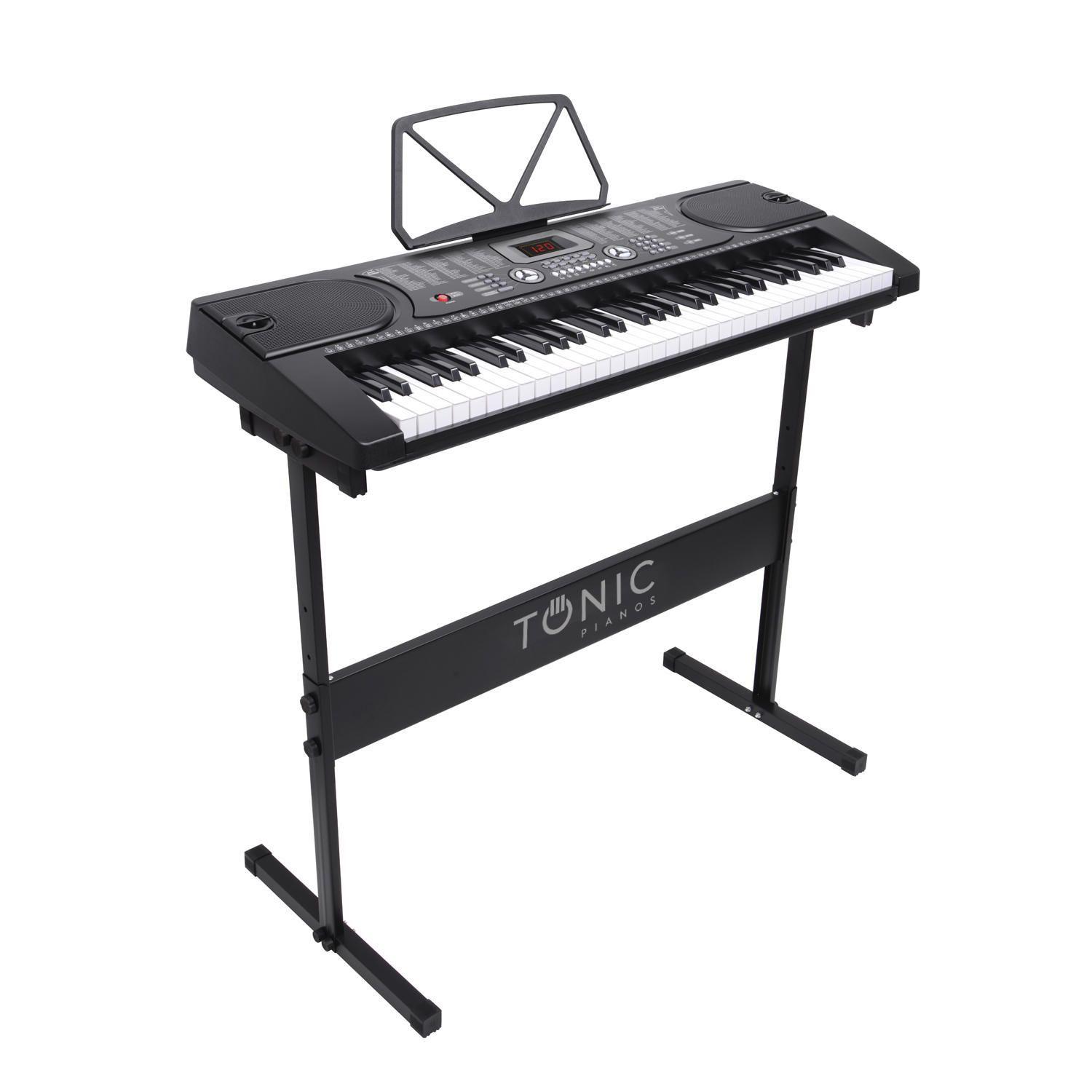 Teclado Musical Piano 61 Notas +Stand+Silla Ton-600-0