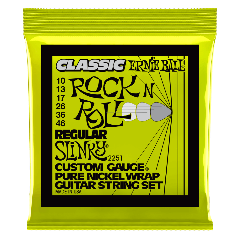 SET DE CUERDAS ERNIE  BALL REGULAR SLINKY NICKEL 10 - 46-0