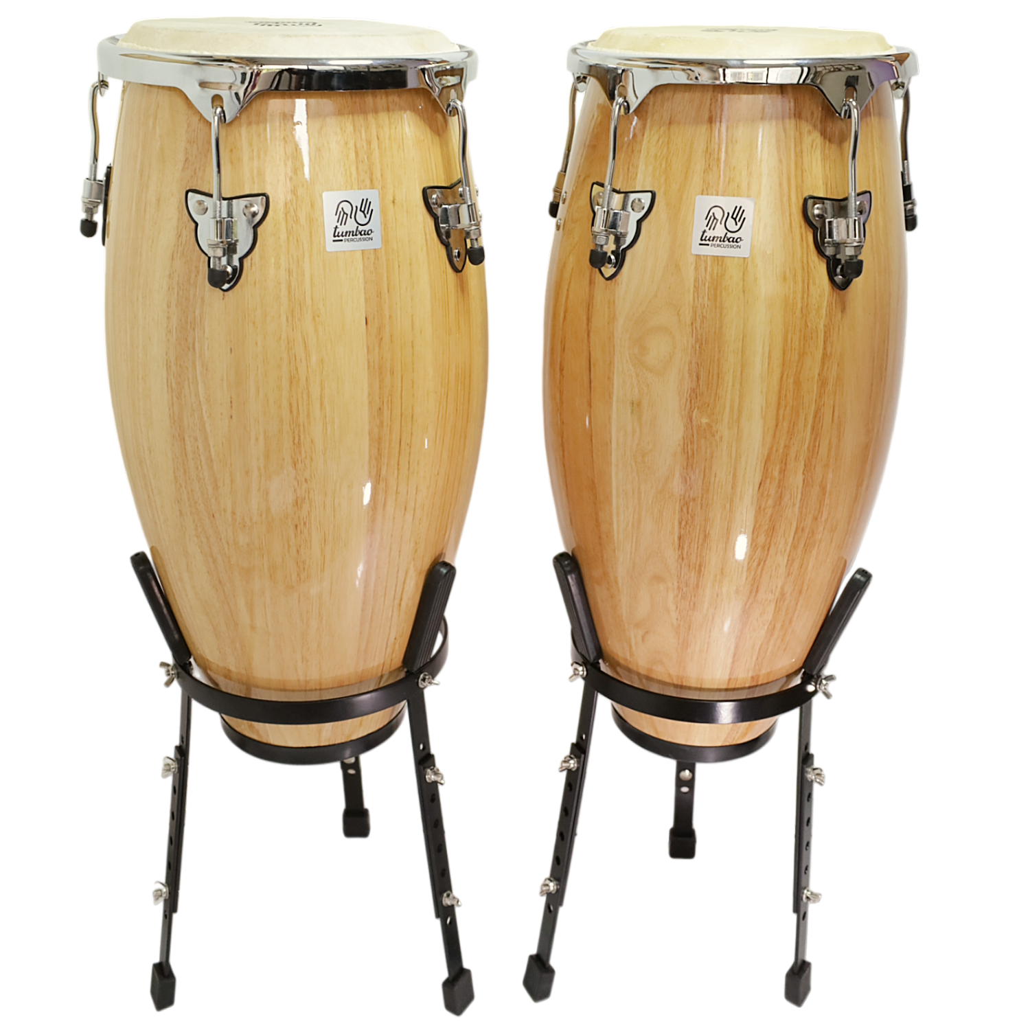 Set conga 10 & 11 xH28'' natural + stand-0