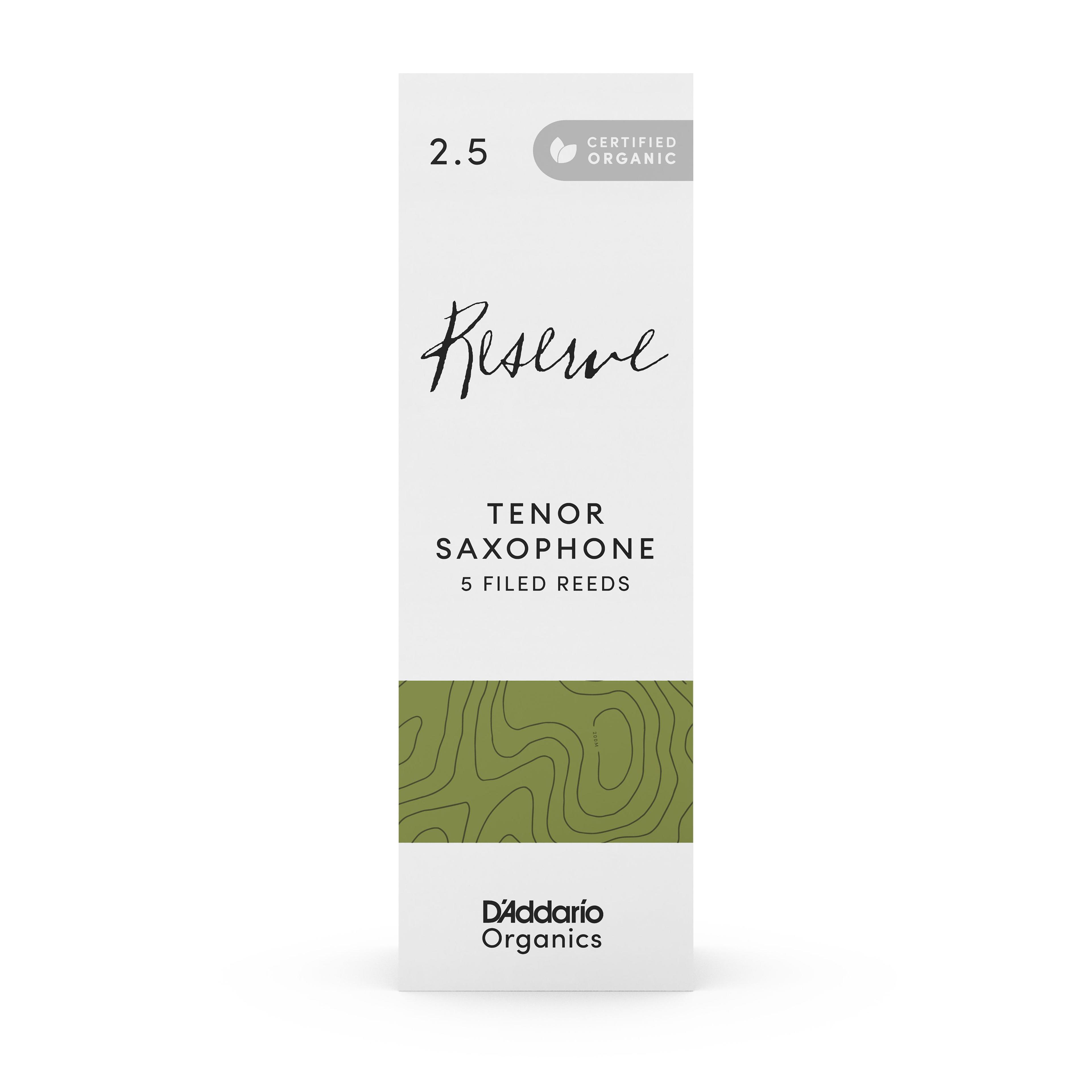 Cañas Saxo Tenor 2.5 Organic Reserve Pack 5 ODKR0525 Daddario-2