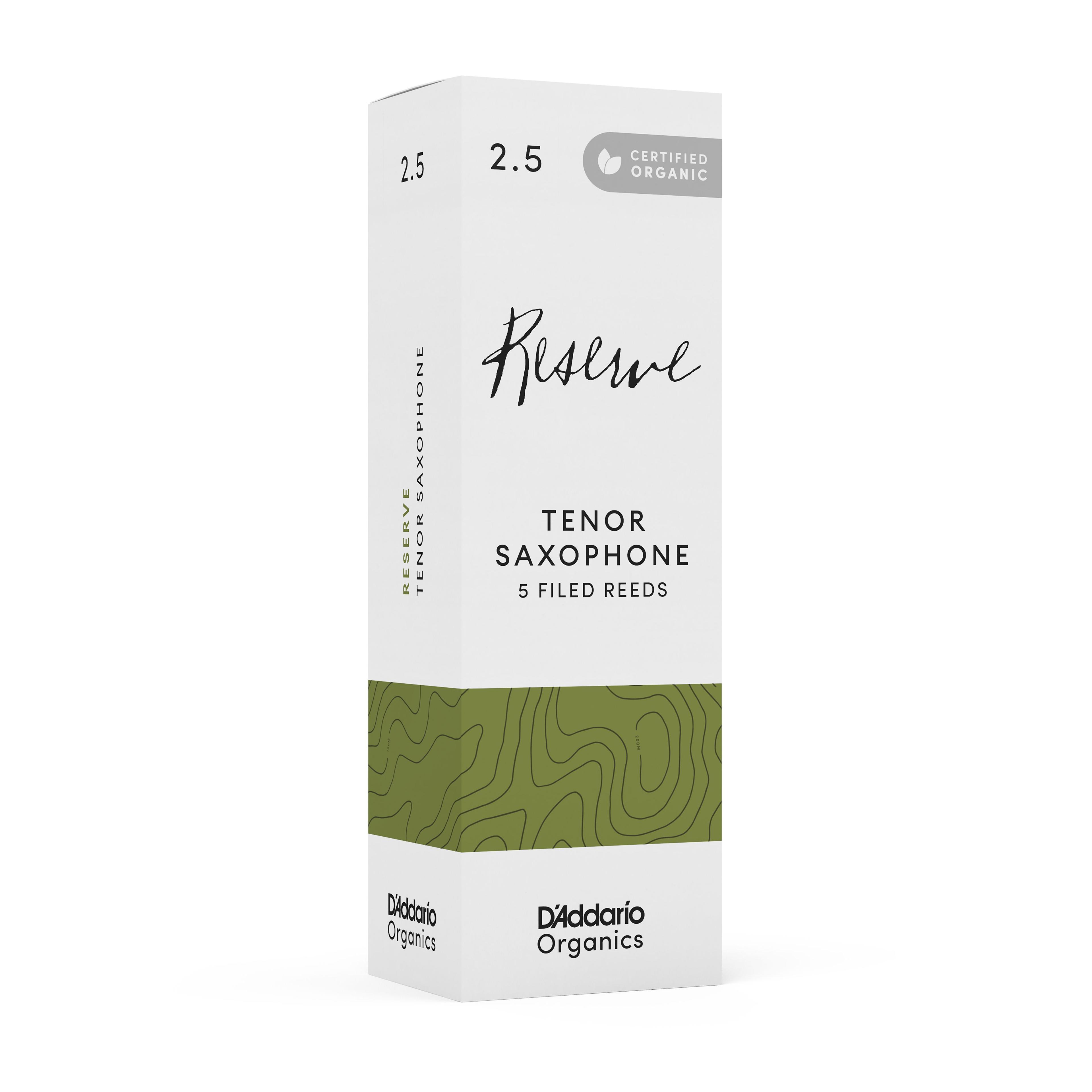 Cañas Saxo Tenor 2.5 Organic Reserve Pack 5 ODKR0525 Daddario-4
