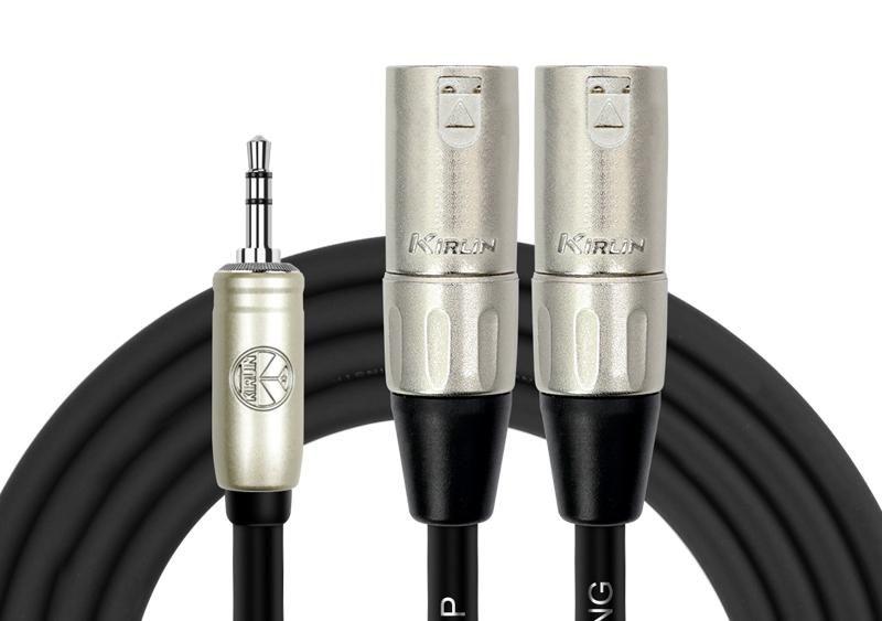 Cable Y Kirlin MiniPlug - 2 XLR Macho 1.5m Y-370PRL-0