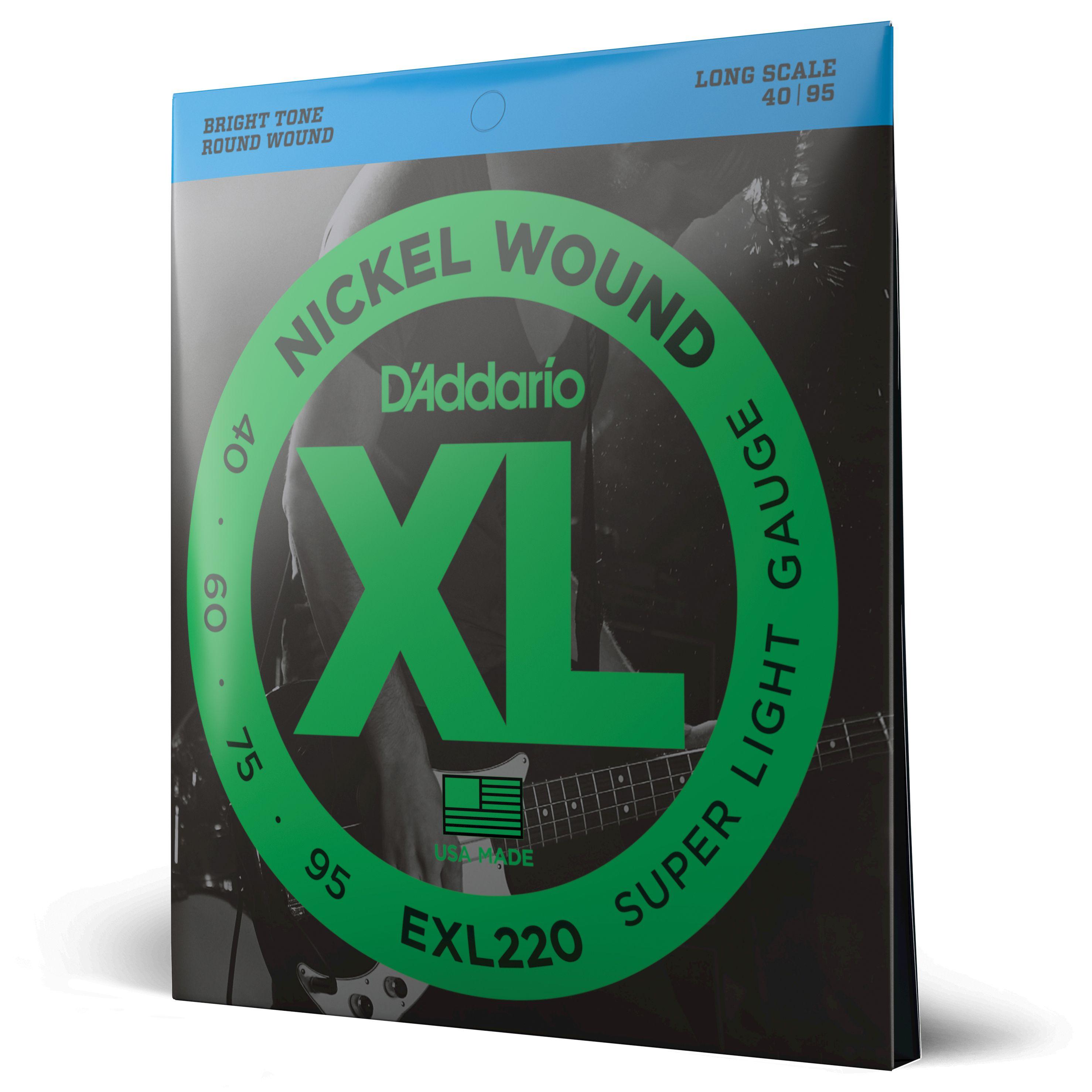 Set de cuerdas Bajo XL 40-95 Long Scale EXL220 Daddario-0