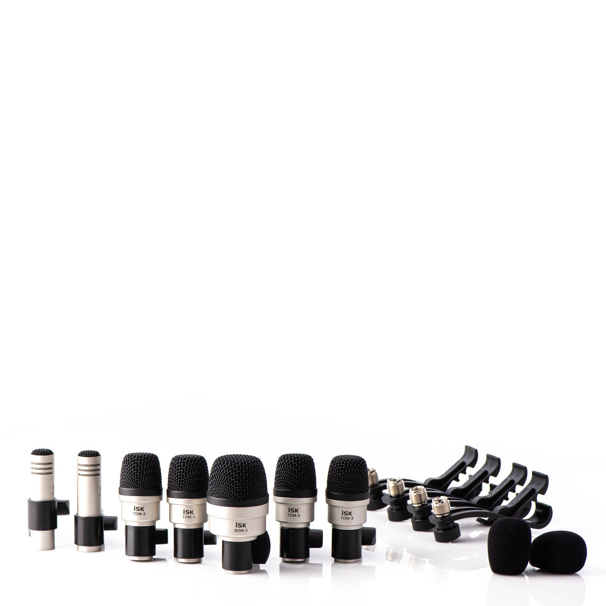 Set de Micrófonos para bateria piezas DSM-7C ISK-2