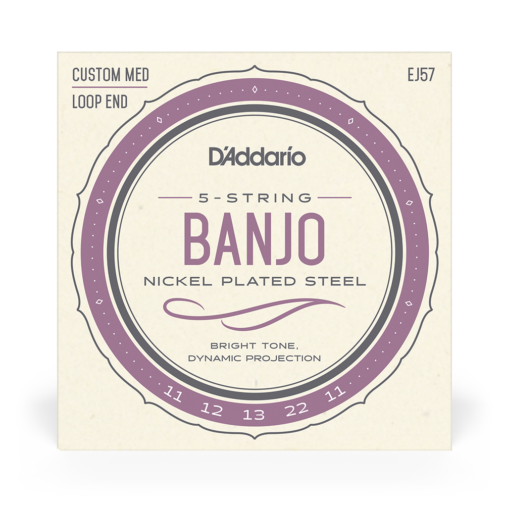 Set de cuerdas Banjo Nickel Custom EJ57 Med Daddario-1