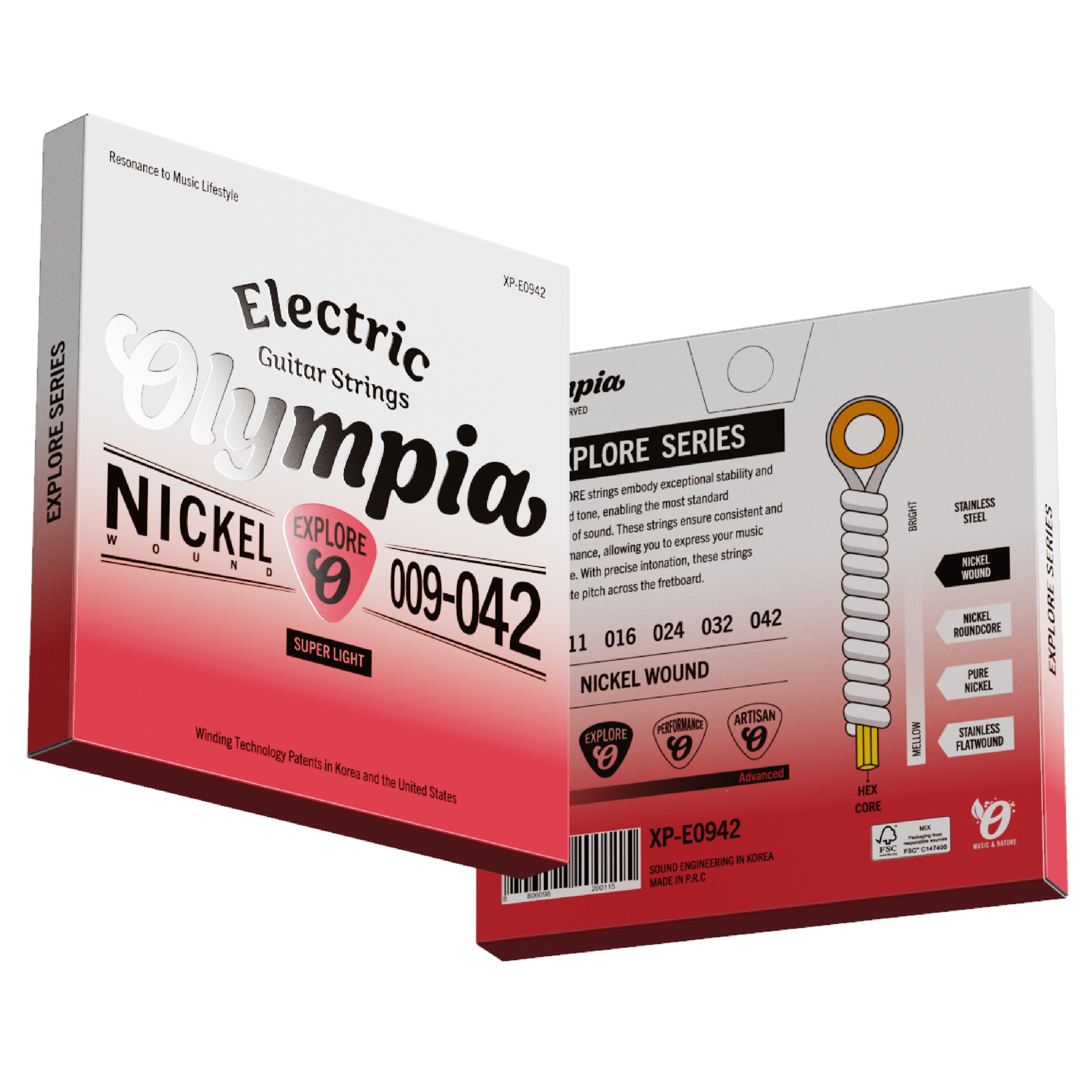 Set guitarra eléctrica Extralight 9-42 XP-E0942 Olympia-2