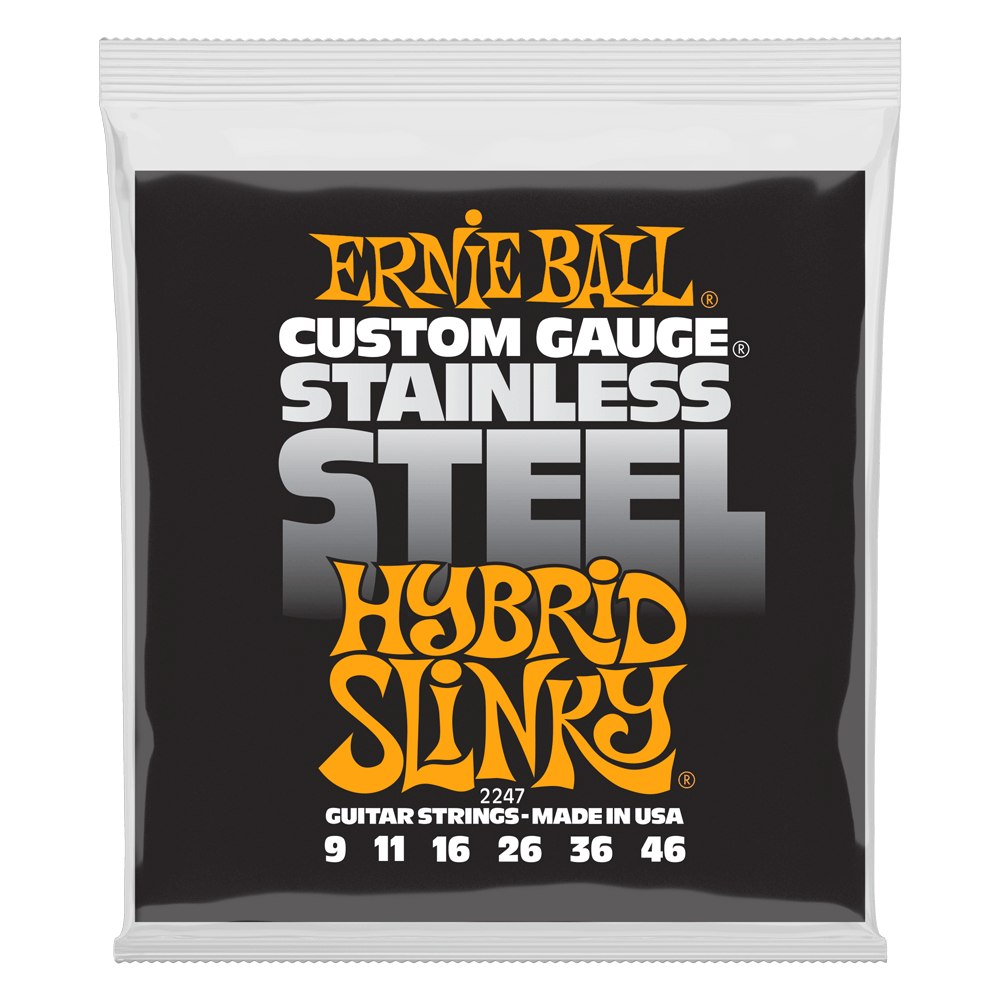 SET DE CUERDAS ERNIE  BALL HYBRID SLINKY INOXIDABLE 9 – 46-0