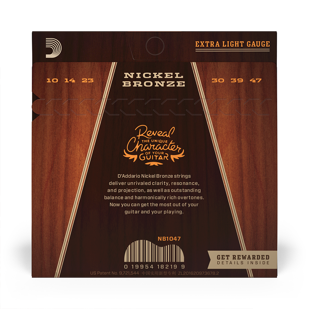 Set de cuerdas Guitarra Acústica Bronze X Lite NB1047 Daddario-2