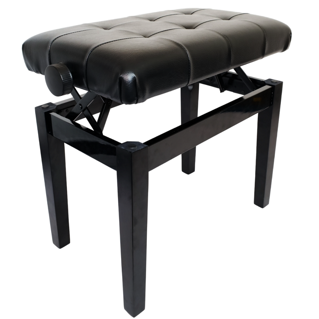 Banca Piso Silla Piano Negro Ajustable Deluxe Taurus TAU-070-1