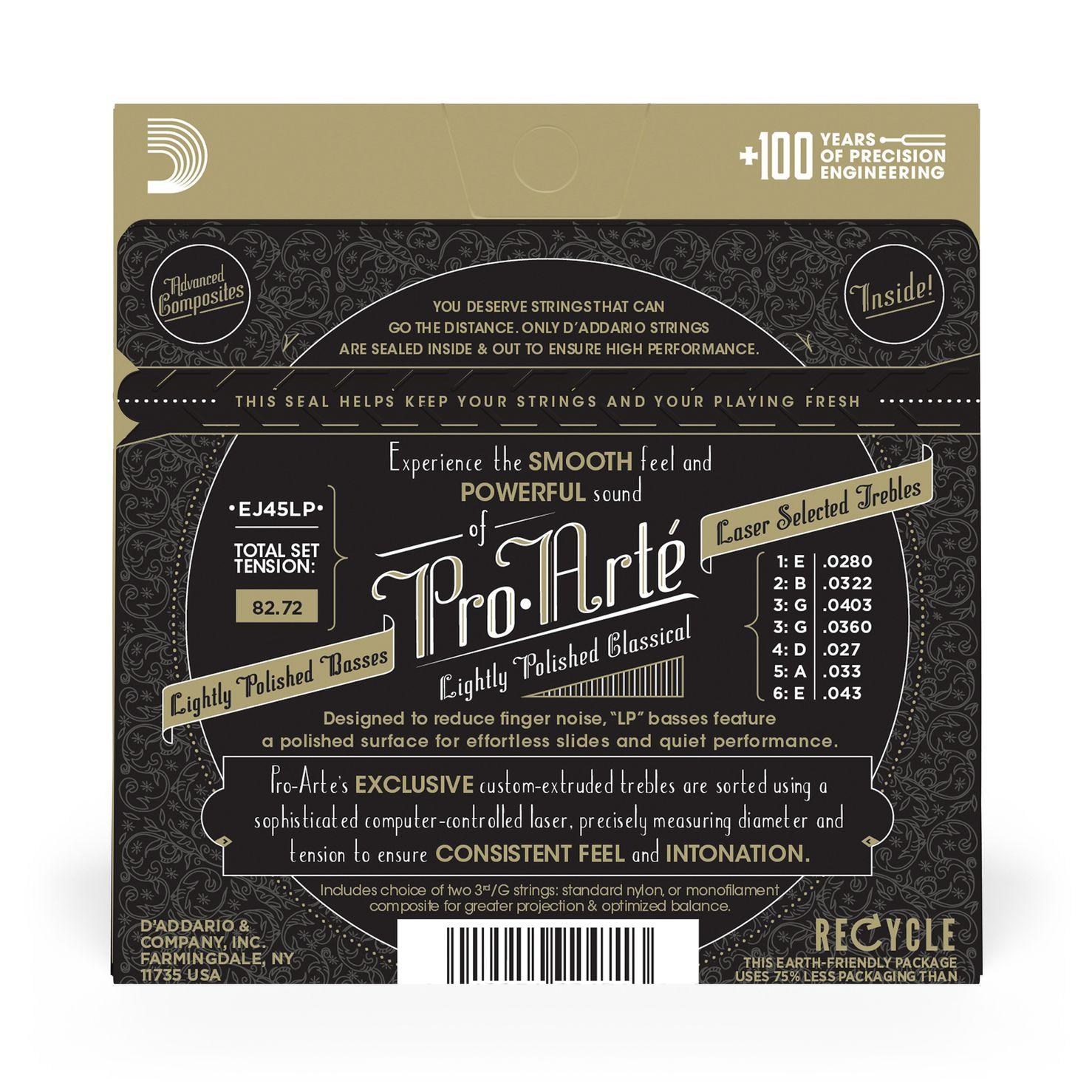 Set De Cuerdas Composite Clásica N. Tensión Ej45Lp Daddario-3