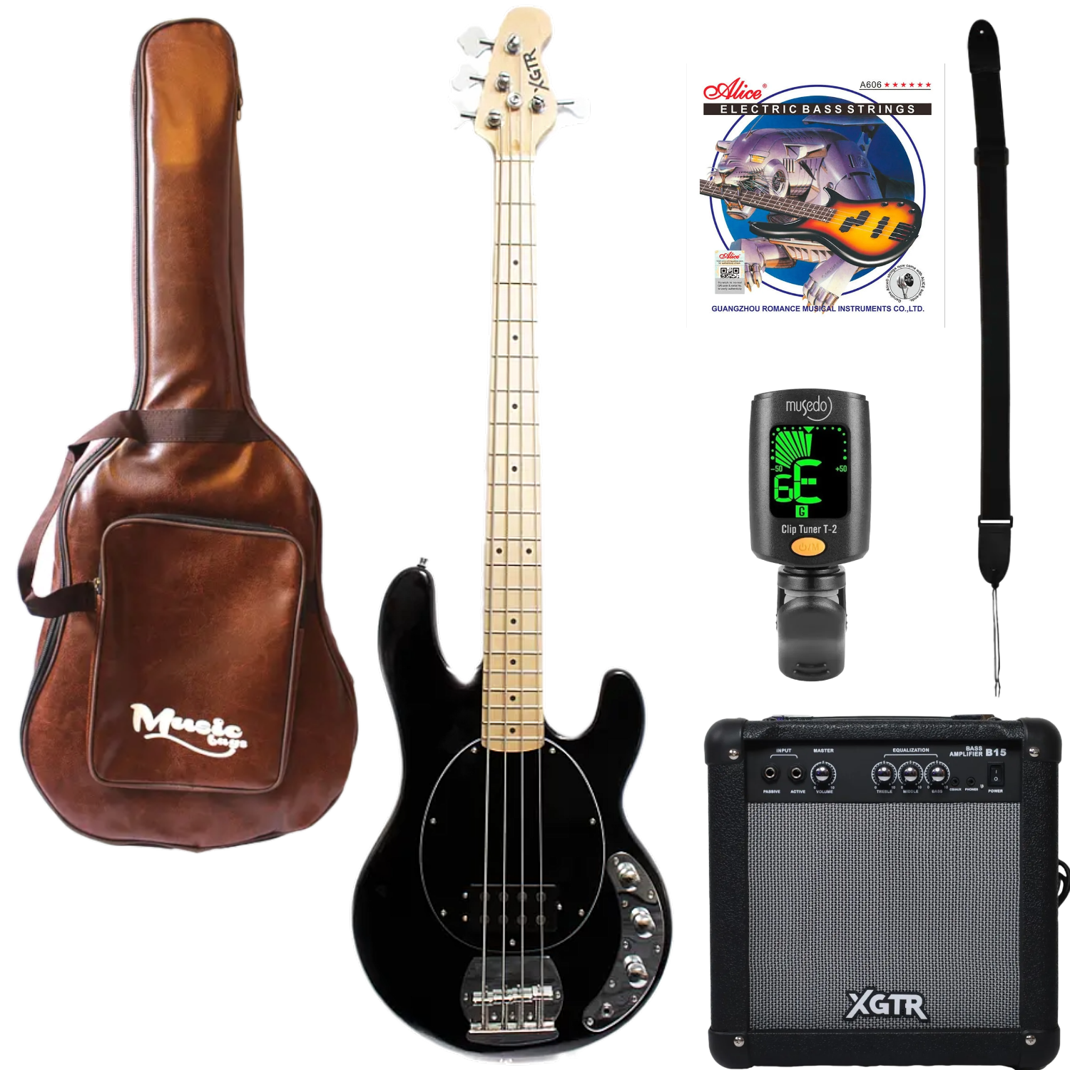 Pack bajo eléctrico MB100-BK Black XGTR-0