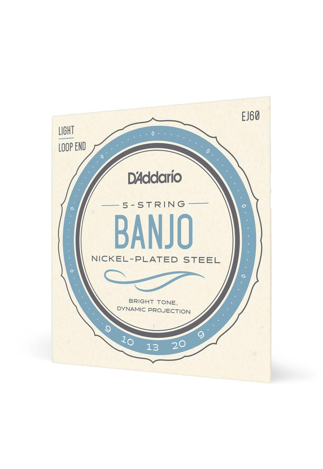 Set de cuerdas Banjo Nickel Wnd 9-20 EJ60 Lite Daddario-1