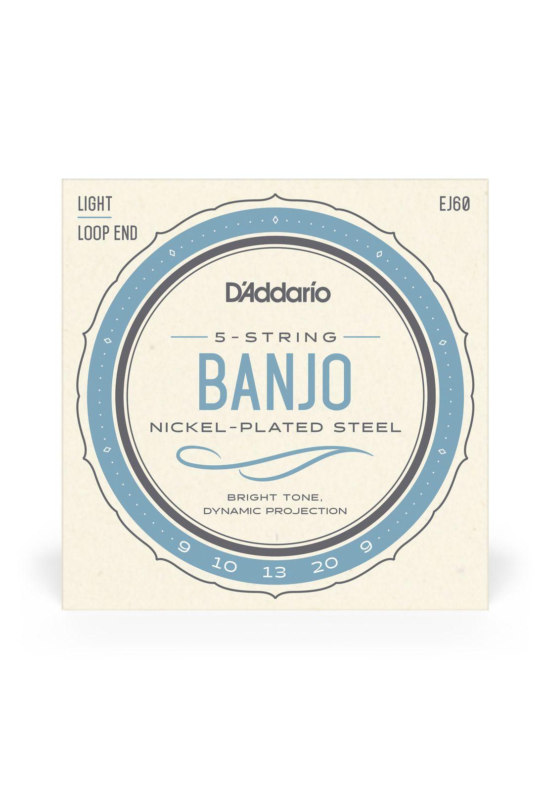 Set de cuerdas Banjo Nickel Wnd 9-20 EJ60 Lite Daddario-2