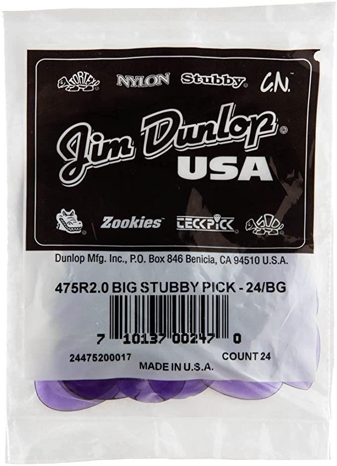 Uñetas Dunlop 475R Big Stubby 2.0 Bolsa 24un-2