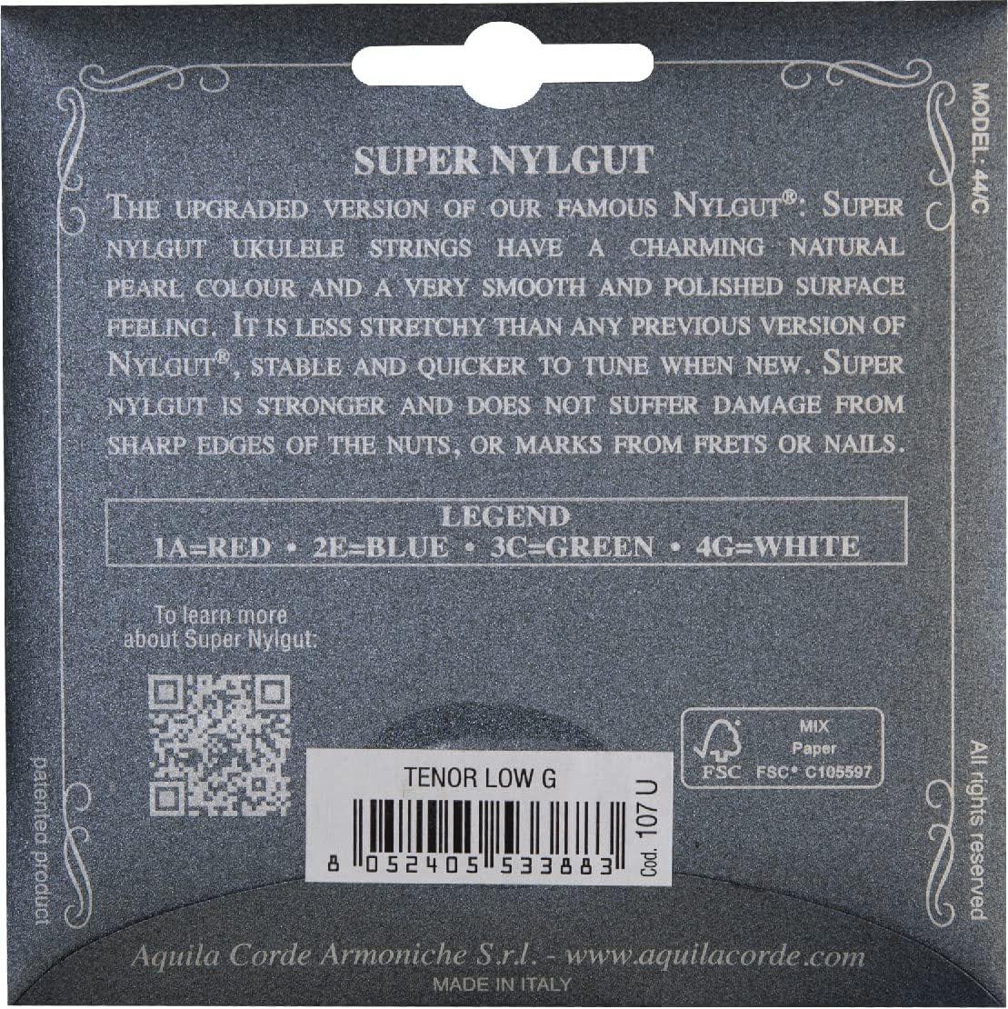 Set Aquila Para Ukelele Tenor Low G Super Nylgut 107U-1