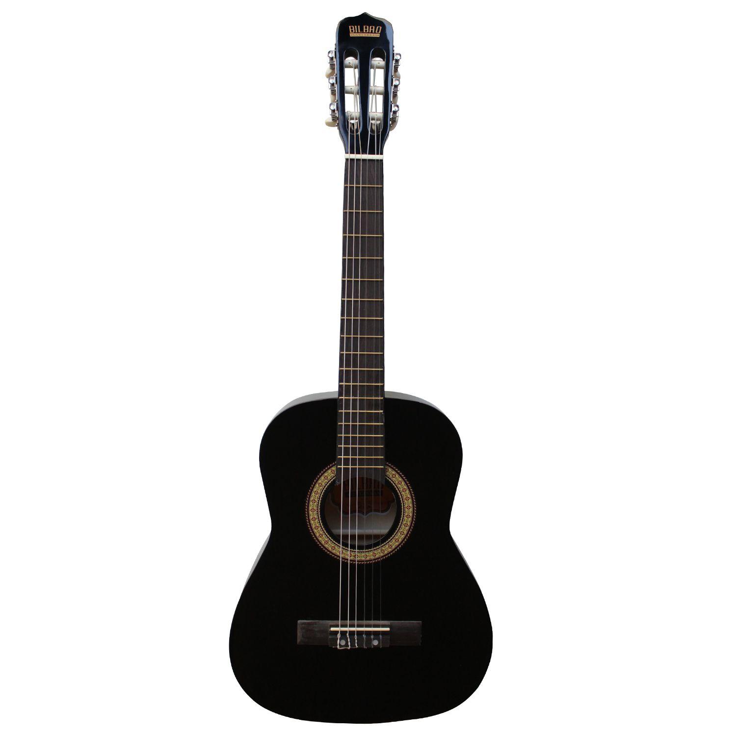 Full Pack Guitarra Acústica Bilbao para Niño Bil-12-Bk + Cuerdas Olympia + Afinador Cromático Clip-1