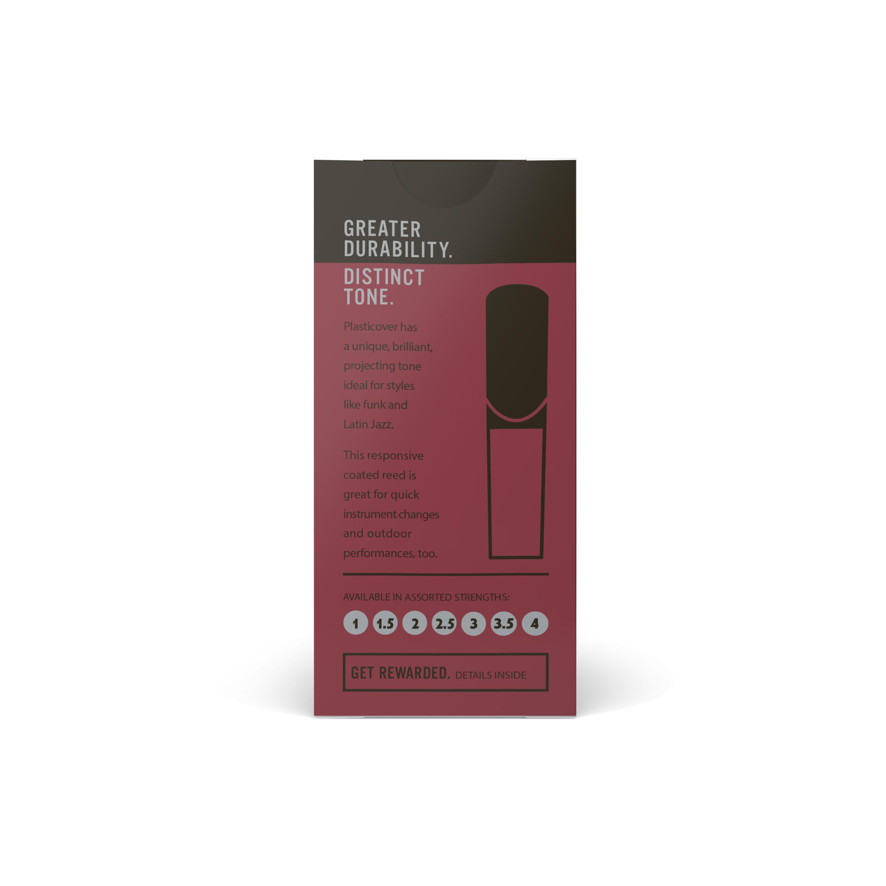 Caña Clarinete Bb 2.5 Plasticover pack 5 RRP05BCL250 Daddario-2