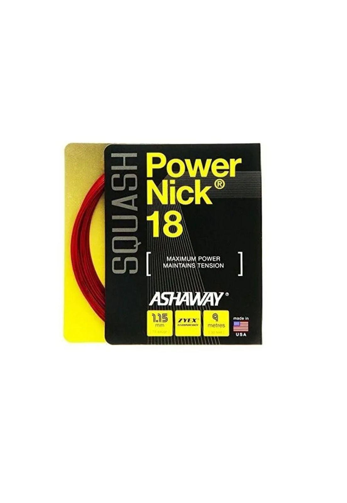 Set Cuerda de Squash Power-Nick 18 Rojo 30" Ashaway-0