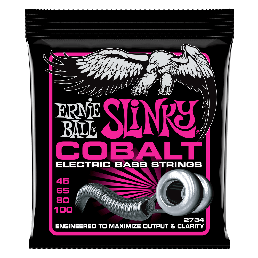 SET DE CUERDAS PARA BAJO ERNIE  BALL SUPER SLINKY COBALT 45 - 100-0