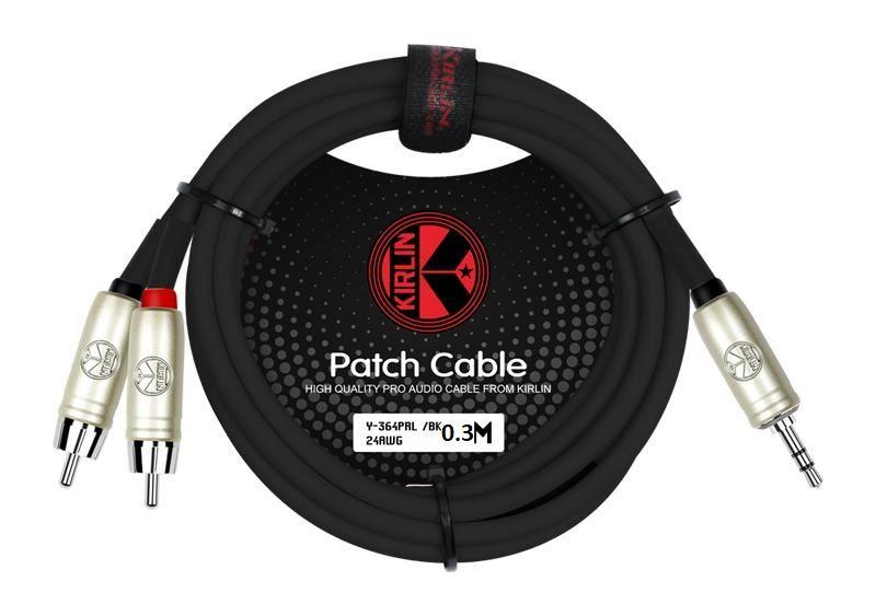 Cable Y Kirlin MiniPlug - 2 RCA 0.3m Y-364PRL-1