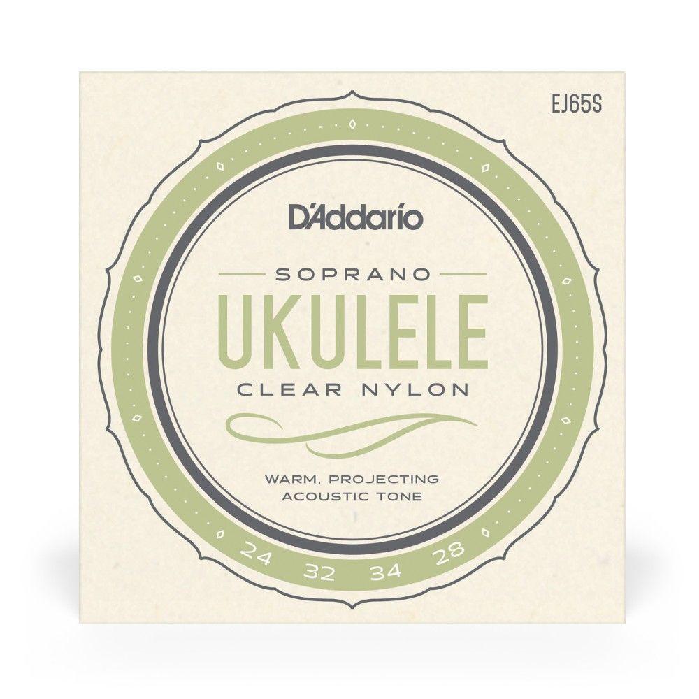 Set de cuerdas Ukelele Soprano Clear EJ65S Daddario-0