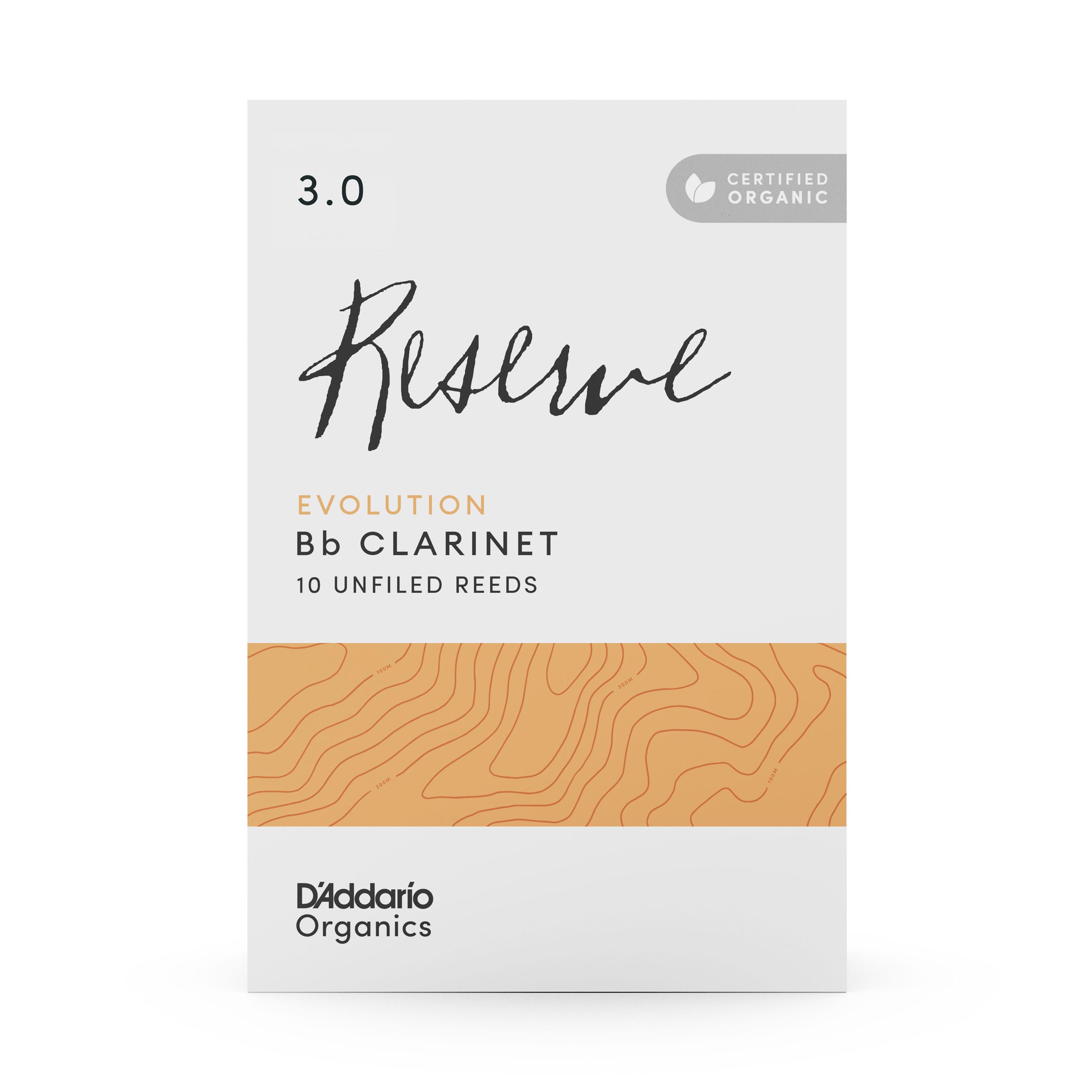 Cañas Clarinete Bb 3.0 Organic Reserve pack 10 Daddario-2