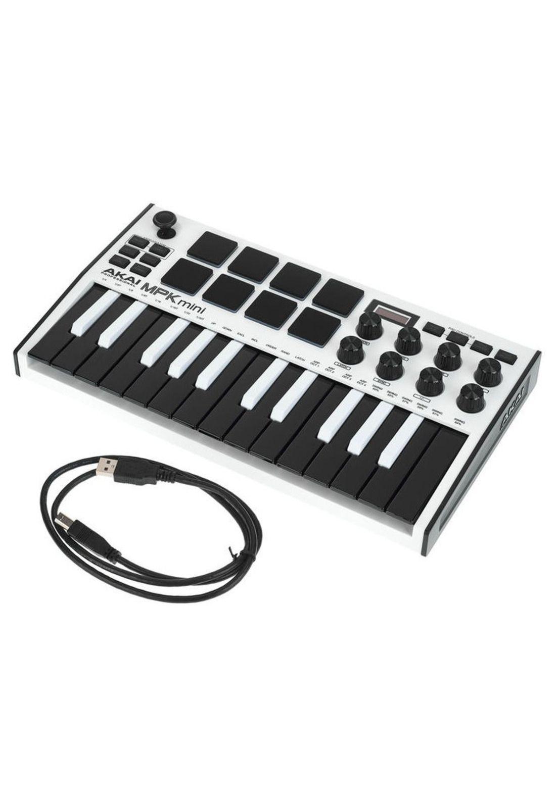 Controlador MIDI Akai MPK Mini MKIII - White Edition-3