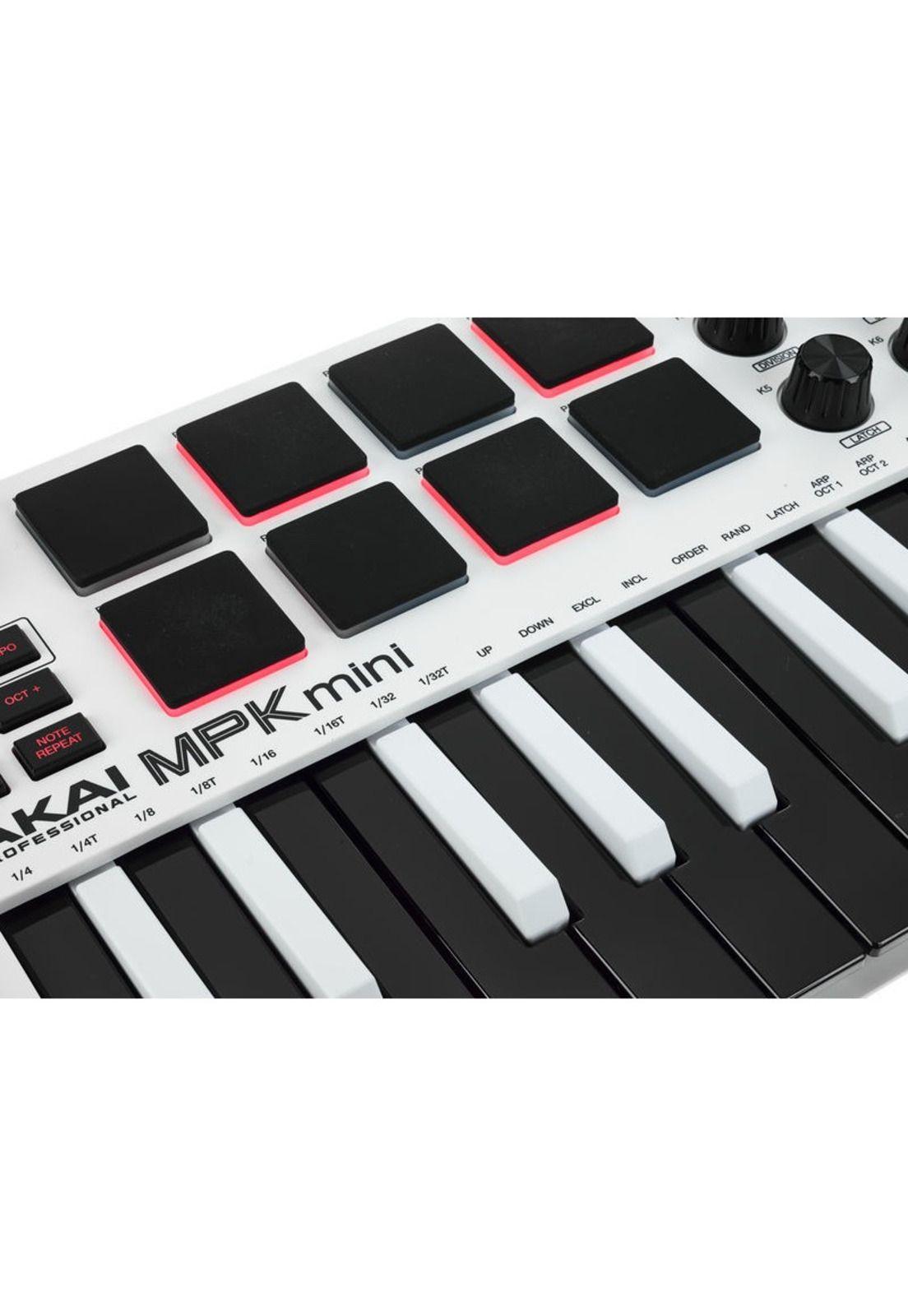 Controlador MIDI Akai MPK Mini MKIII - White Edition-4