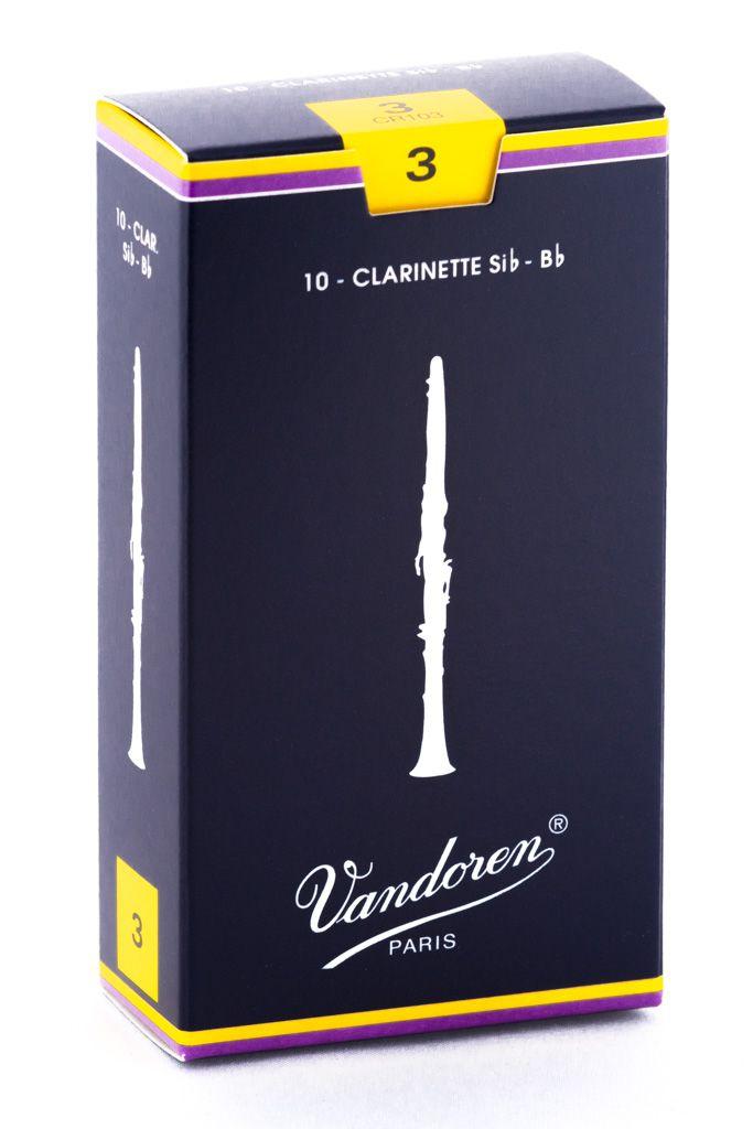 Cajas de cañas Clarinete Sib TRADICIONAL Nº3.0 CR103 Vandoren-0
