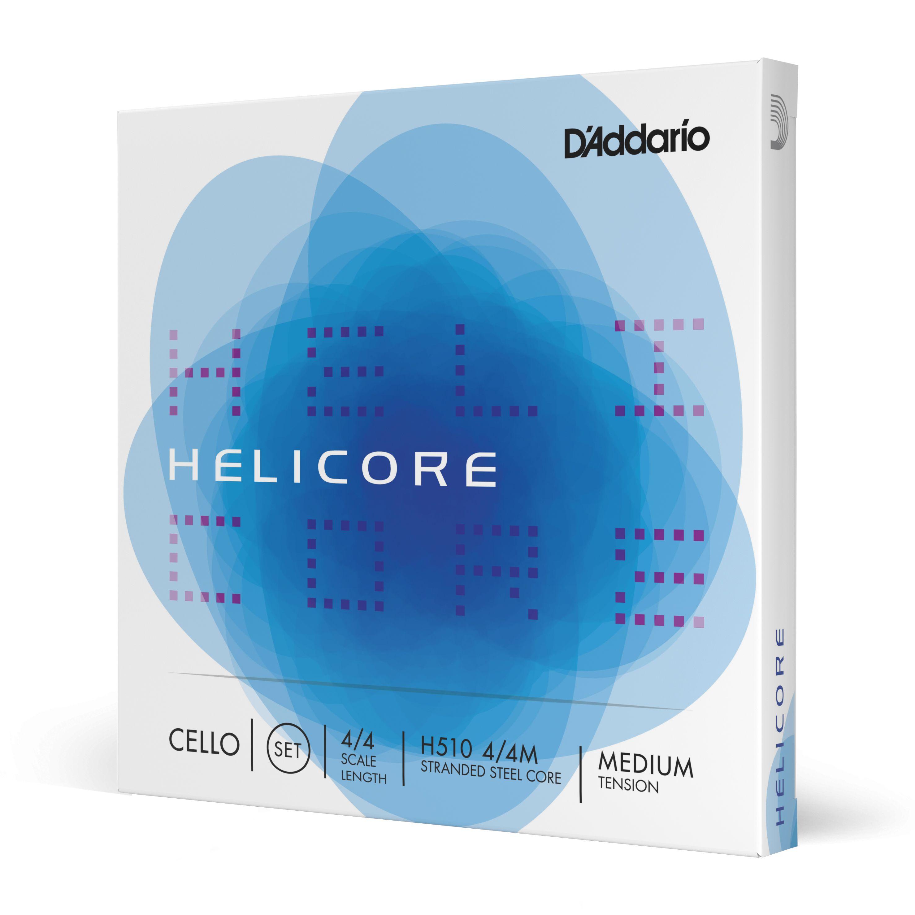 Set de cuerdas Cello 4/4 Helicore Med H510 4/4M Daddario-0