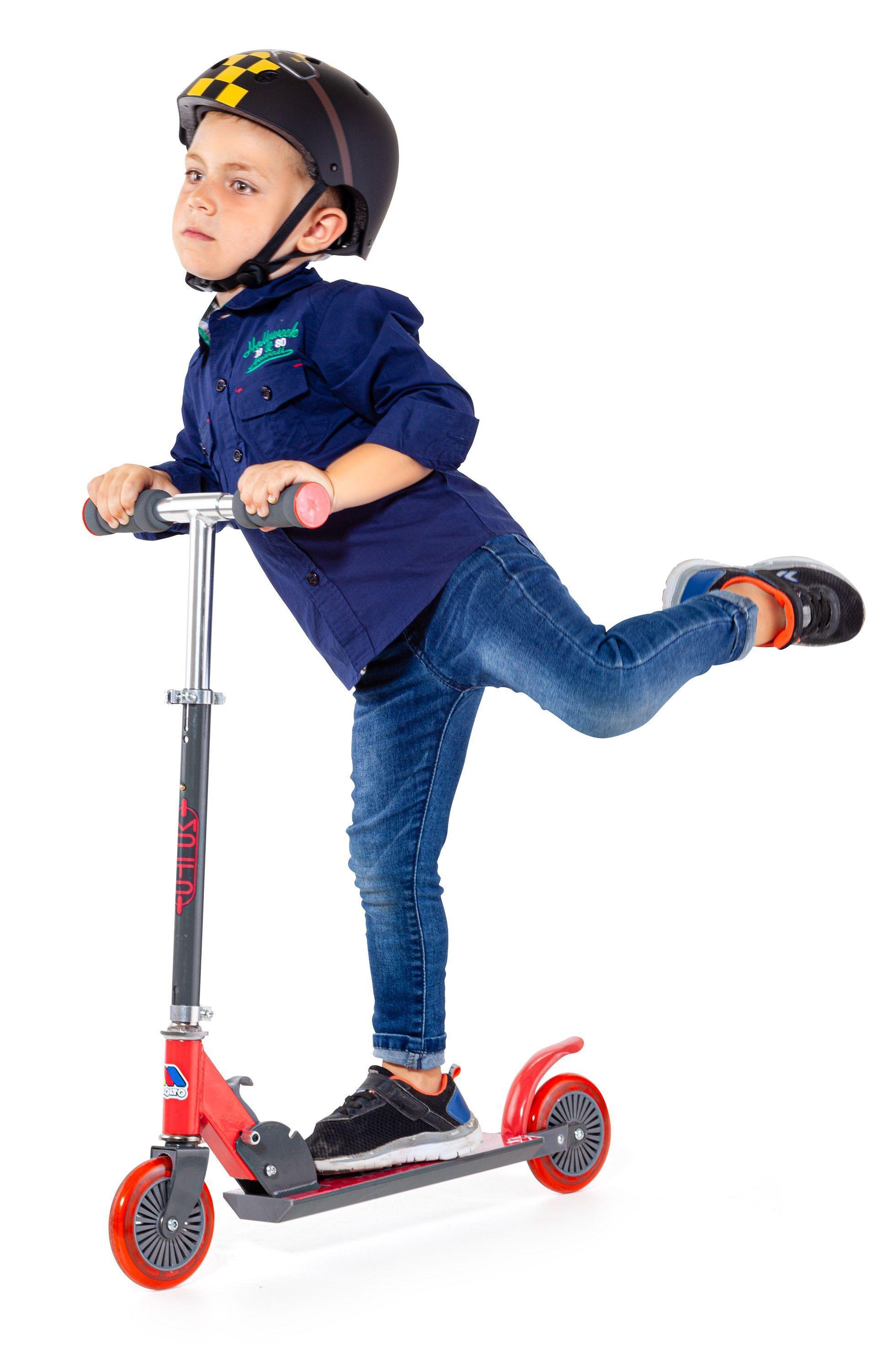 Monopatin Niño Plegable City Scooter Rojo MOLTO-2