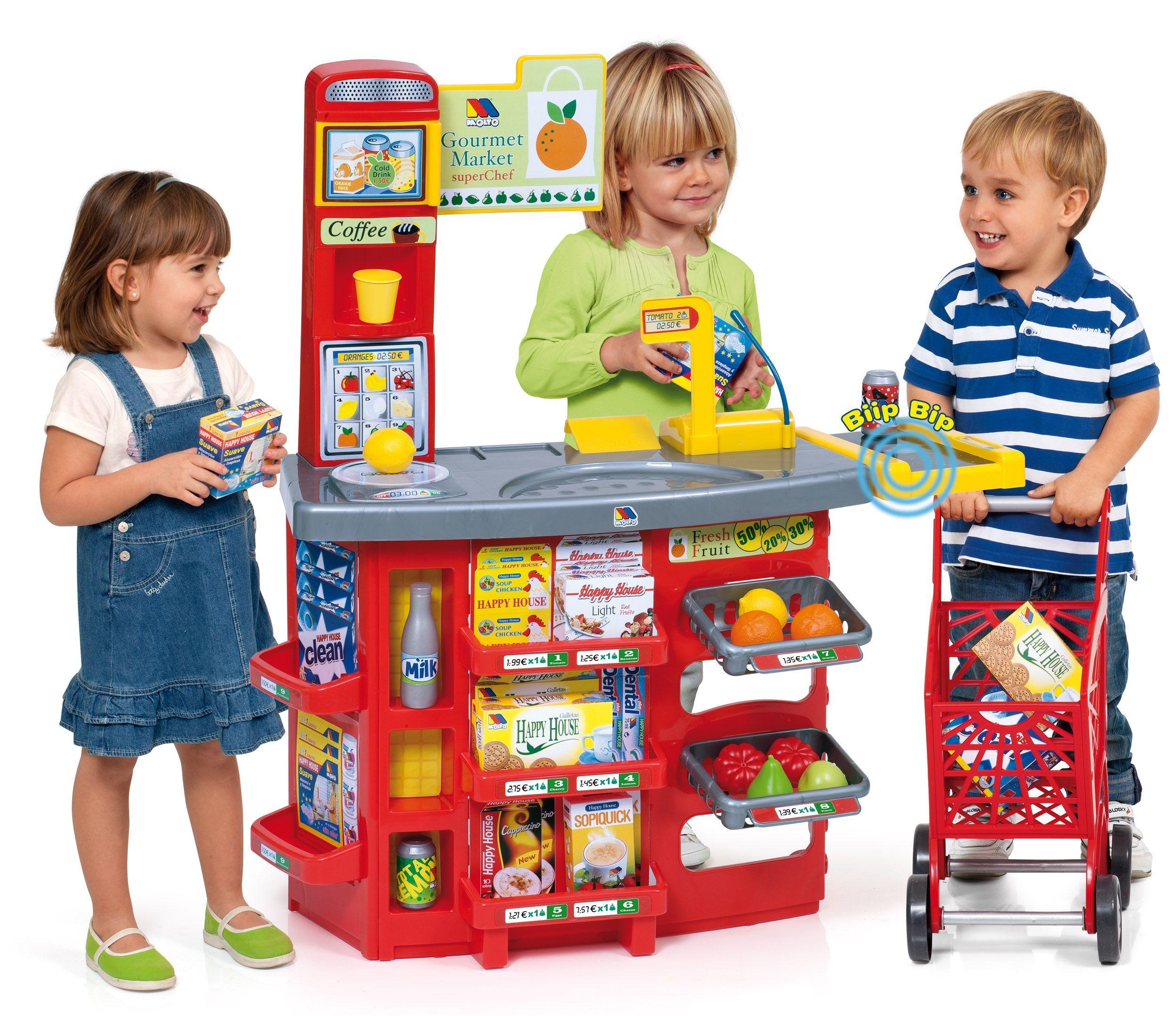 Supermercado De Juguete Electrónico + Carrito Compra-1