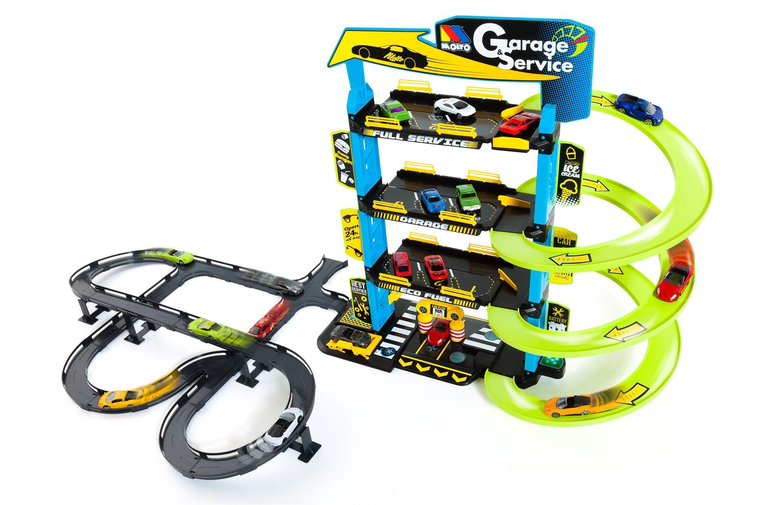 Pista de Autos con 4 Plantas + 5 Autos + Pistas MOLTO-0