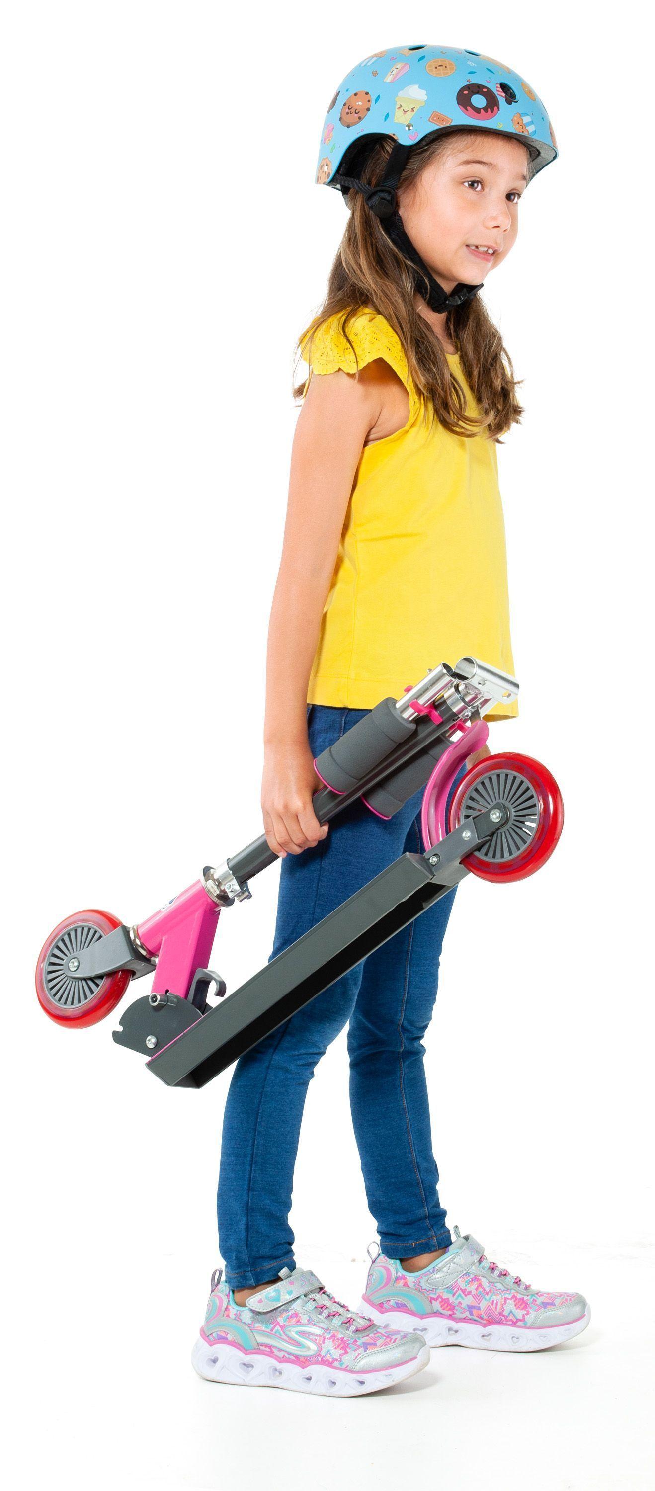 Monopatin Niño Plegable City Scooter Rosado MOLTO-3