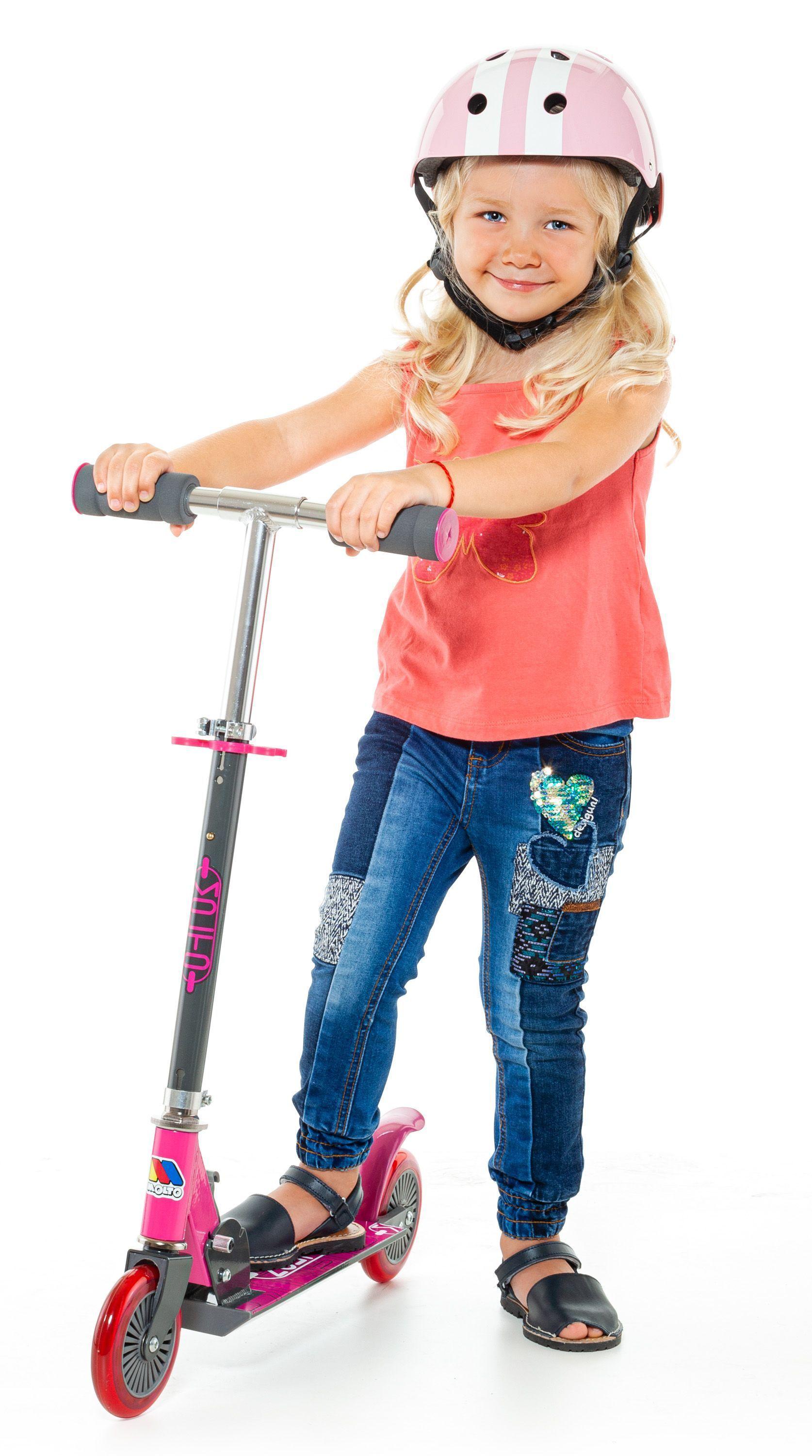 Monopatin Niño Plegable City Scooter Rosado MOLTO-2