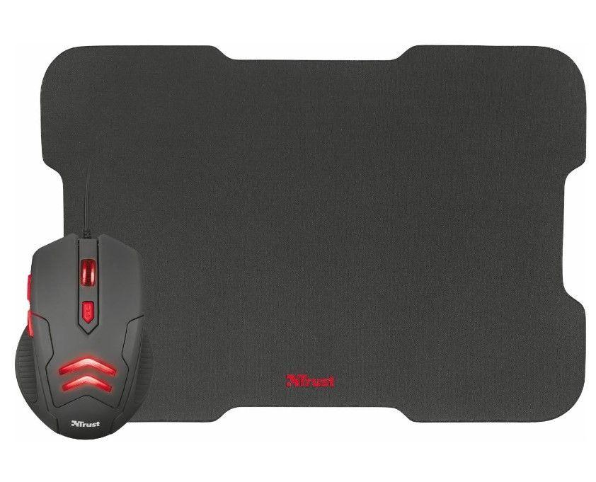 Combo Kit Trust Ziva Gaming Mouse Y Mousepad Bundl-3