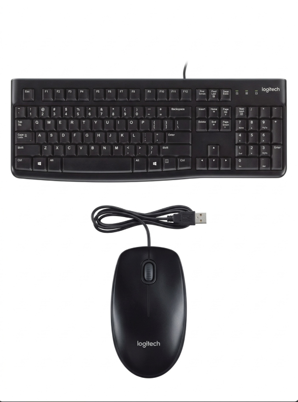 Kit Teclado y Mouse Alambrico USB Logitech MK120 Espanol Latinoamericano Negro-3