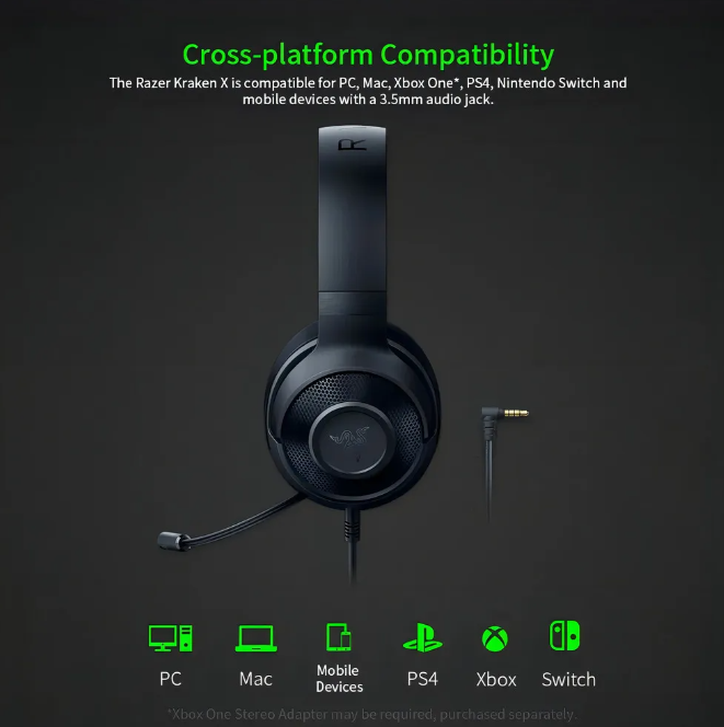 Audifono Gamer Razer Kraken X Lite-2