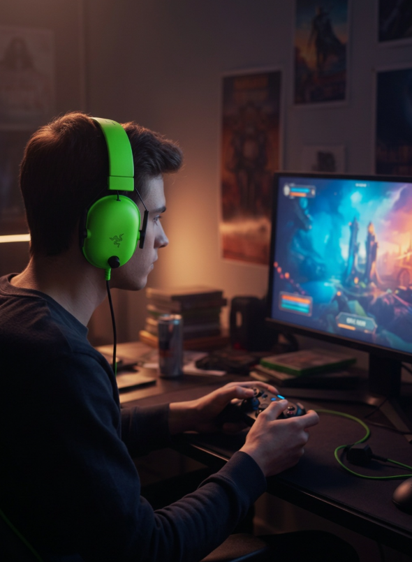Aud fonos Gamer Razer BlackShark V2 X Color Verde-3